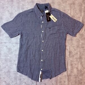 Buffalo David Bitton Men’s Small Saint Shirt Woven Gingham Check Slim Fit NWT